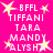 A bright pink background displays a of white text names with yellow star icons, arranged in four and two