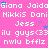A static image with a bright pink background displaying repeated white text and small blue stars, featuring names like Giana Jaidagiana Dani NikkiS Jess ilu guys<33 nwlw bfflz.