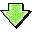 Four green pixelated arrows with black outlines on gray background, each pointing in different directions.