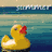Animated summer-themed icon with a yellow rubber duck on water, transitioning to beach scenes and colorful text elements.