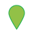 Green teardrop-shaped marker with gradient outline on gray background, no visible text or additional elements.