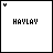 12 white square displays the word 'HAYLAY' with a small star above it, each showing distinct color variations and animation changes across frames