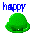 Pixelated green icon with blue text above it, showing three distinct expressions across observations.