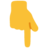 Yellow hand icon with extended index finger pointing downward on gray background.
