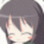Pixelated anime-style character with dark hair and closed eyes, showing subtle expression changes across frames.