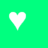 Four white heart shapes on colored backgrounds: green, pink, purple, and teal arranged in a with no visible animation changes