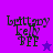 Pixelated text 'Lattady Kelly BEE' in dark green on purple backgrounds with a star symbol, showing animation changes between frames.