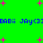Green background with pink plus signs and blue text repeating 'BABIi JAY<3' in two horizontal