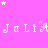 Pink background with white stars and repeated 'JaliA' text in a stylized font across three horizontal