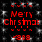 Red text on black background with white sparkles, displaying "Merry Christmas" and "<383" in a repeating pattern