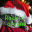 A Santa hat-wearing figure with green text reading 'Rockin' around the Christmas tree' appears in a
