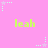 A static image with a pink background featuring repeated green text 'leah' and small star-shaped pixel art elements.