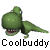 Animated contact sheet of a green dinosaur mascot with open mouth showing teeth, displayed across 8 frames in a 3x3 grid layout on gray background.