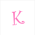 Six distinct color variations of a stylized letter K arranged in two on white background