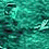Two identical figures in dark hooded coats stand against a teal pixelated background with white wave-like patterns.