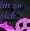 Pixelated static image shows a pink cartoon skull with black eye sockets and teeth against dark blue background, partially overlaid by purple shapes.