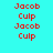 red text reading "Jacob" and "Culp" on cyan background with yellow highlight rectangles, showing animation changes in highlighted