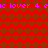 Red background with brown heart pattern and pink text repeating 'ic lover 4' across top and middle sections.