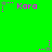 Green background with pink text 'Koro' and star-like symbols in various positions