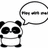 Black-and-white pixelated panda icon with speech bubble text 'they are me' in three positions, one partially cropped.