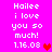 Pixelated text on bright pink background with red heart symbols appearing and disappearing in sequence.