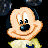 Two side-by-side pixelated frames of a cartoon character with large ears, yellow shirt, and blue pants against black background.
