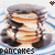 Animated contact sheet of a pancake stack with syrup drizzle, displayed in 3x3 grid across nine frames showing subtle animation changes.