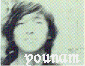 Animated sequence of a person with dark hair in various poses and expressions, accompanied by changing text labels below.