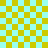 alternating cyan and yellow squares with two faint overlays shifting position across frames