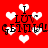 Red background with white heart shapes and black text reading "I LUV GEMMA" in pixelated font, repeated across the image.