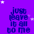 Purple background with repeated text 'just leave it all to me' in dark blue, scattered white and light purple stars.