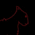 Red line art of a cat and dog on black background with 'NightClan' text below.