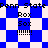 Blue and white checkered background with repeated text elements including 'Penn State', 'Rox', 'Sox', and multiple exclamation marks in pixelated font.