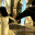 Animated sequence showing multiple figures in dark clothing performing synchronized movements against a light background with blue sky elements.
