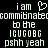 Pixelated text and symbols on black background with repeated phrases and a heart symbol.