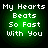 Four identical green circular icons with white pixelated text reading "My Hearts Beats So Fast With You" arranged in a 2x2 contact sheet grid.