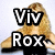 A woman with long blonde hair forms a heart shape with her hands in , with 'Viv Rox' text overlaid in the first frame