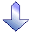Six blue and white pixelated arrow icons arranged in two on a gray background, showing variations of downward-pointing arrows with different shapes
