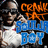 Pixelated image with red background, heart symbols, and text elements including 'CRANK THAT' and 'SOULJAH BOY' over a figure in sunglasses.