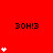 Red background with repeated black text '30H!3' and white star-like symbols in varying vertical stacks across the