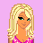 Pixel art contact sheet showing a blonde woman in pink bikini across multiple frames with summer-themed text and symbols on light purple background.