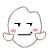 Two side-by-side pixelated cartoon faces with closed eyes, pink cheeks, and brown outlines on a white background.