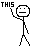 Pixelated stick figure with rectangular head and flat expression performs sequential arm-leg movements , text labels appear in top-left corners of some frames