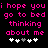 Black background with pink pixelated text reading "i hope you i hope you go to bed go to bed thinking thinking about me about me" and five white plus signs below, one gray sign in the middle.