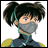 Pixelated anime-style character icon with mask and teal accents on black background featuring "Anime IM" text.
