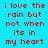 Red pixelated text on a bright blue background with white dots, repeating the phrase "i love the rain but not when its in my heart" across two