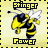 Animated contact sheet of 18 identical bee icons with text labels, each showing a yellow and black striped cartoon bee in mid-flight against a light background.