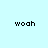 Four quadrants display the word 'woah' in pixelated black text against light blue, purple, dark purple, and lavender backgrounds.