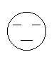 A circular face with closed eyes and a straight mouth transitions through multiple color variations of red, pink, and white while maintaining consistent devil horns and teeth.