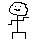 Pixelated stick figure with rounded head dances in four sequential poses, text below reads 'hey shutup your mom taught me how to dance'.